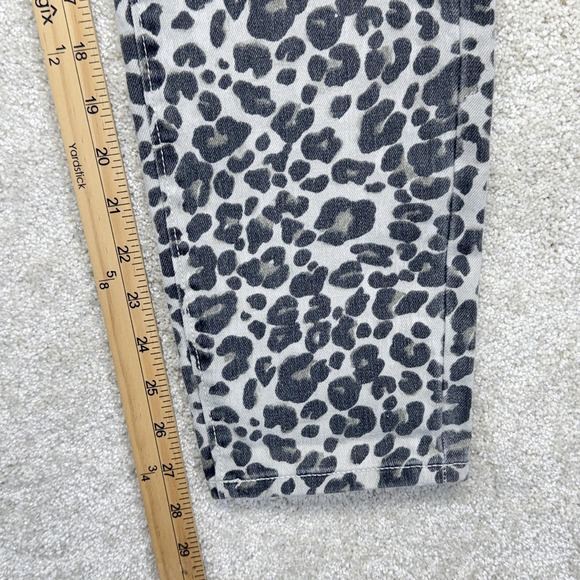 Ann Taylor LOFT Jeans Womens 8 Gray Mid Rise Modern Skinny Leopard Animal Print - Picture 10 of 14
